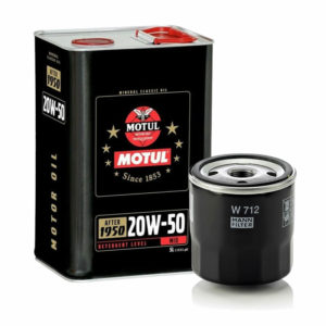 Classic Mini Post 1975 Service Kit. Motul Classic 20W50 Mineral Oil