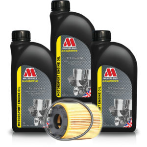 Abarth 500 Service Kit. Millers Oils CFS 10W50 NT +
