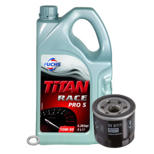 Fuchs Titan Race Pro S 10W50 with W67/1. Honda converted Elise