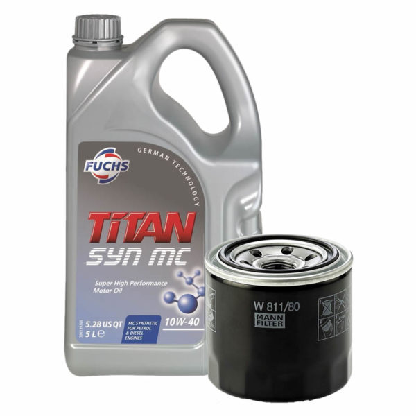 Titan Syn MC 10W40 Service Kit with W811/80 Oil Filter. Fits Lotus Elan M100