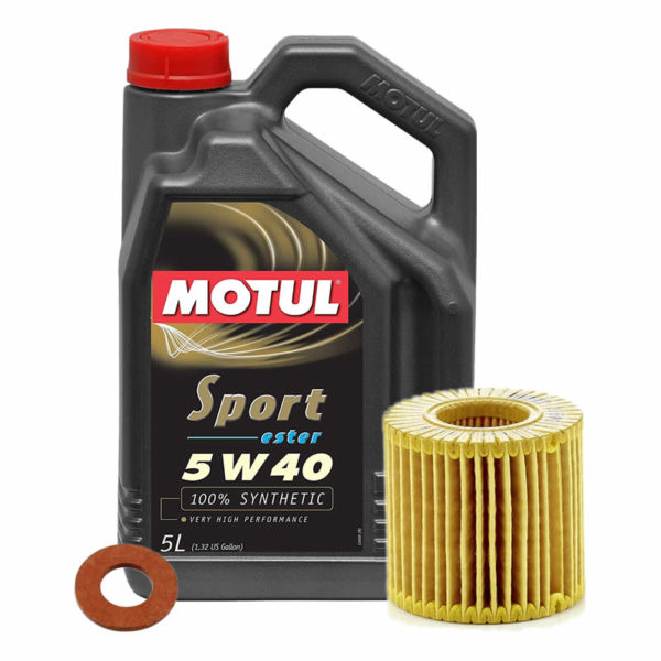 Motul Sport 5W40 Service Kit for Lotus Elise S3 (1.6 Toyota)