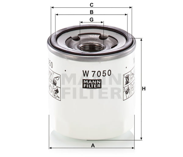 Mann W 7050 Oil Filter
