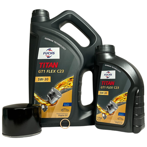 Service Kit For Fiat Ducato with 6 litres of Fuchs Titan Flex C23 5W30 with spin on oil filter