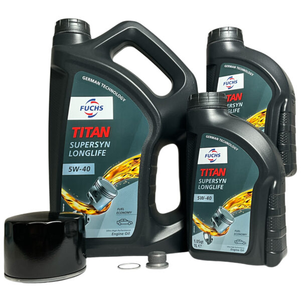 Fiat Ducato Service Kit with Fuchs Titan Supersyn Longlife 5W40 and spin on oil filter