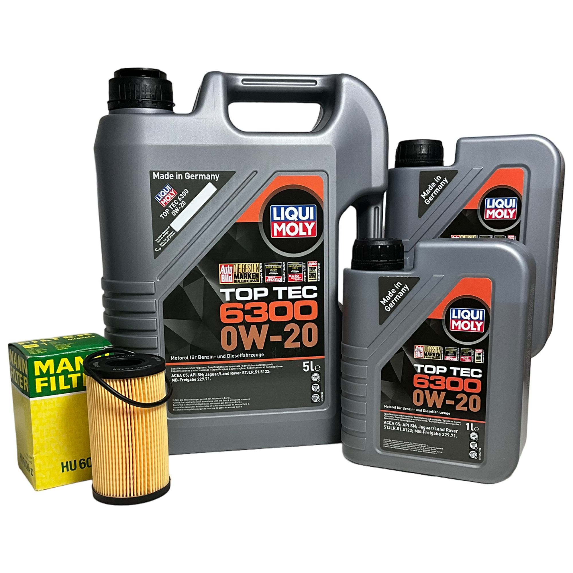 Jaguar F Type Service Kit with Liqui Moly 6300 0W-20 Engine Oil