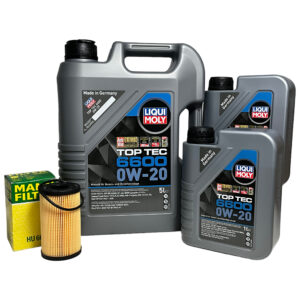 Jaguar F-Type 2 Litre Serice Kit with 7 liters Liqui Moly Top Tec 6600 and MANN Oil Filter