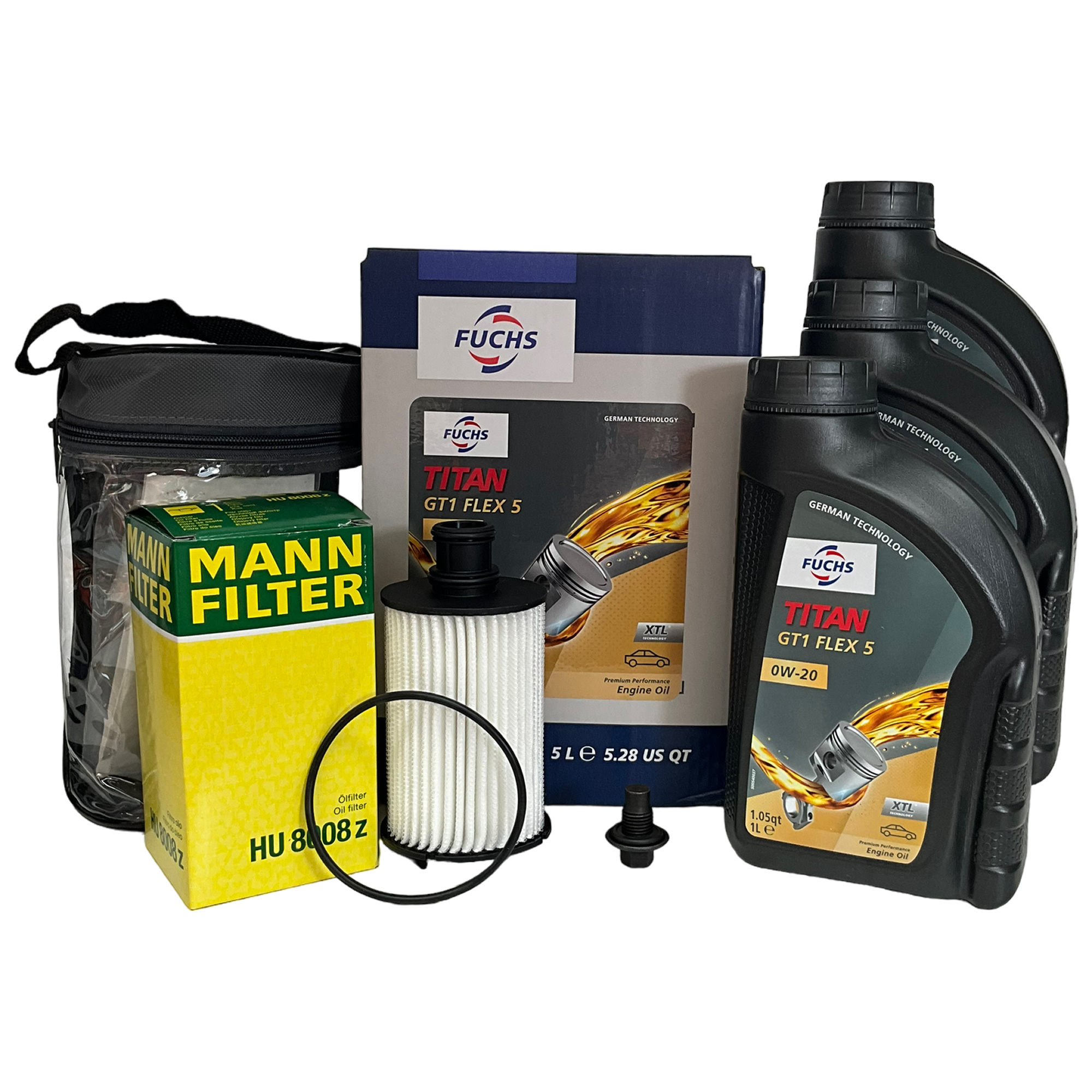 Service Kit for the Jaguar F-Type 3,0 Litre V6 with Fuchs Titan GT1 Flex 5 0W-20 JLR approved oil