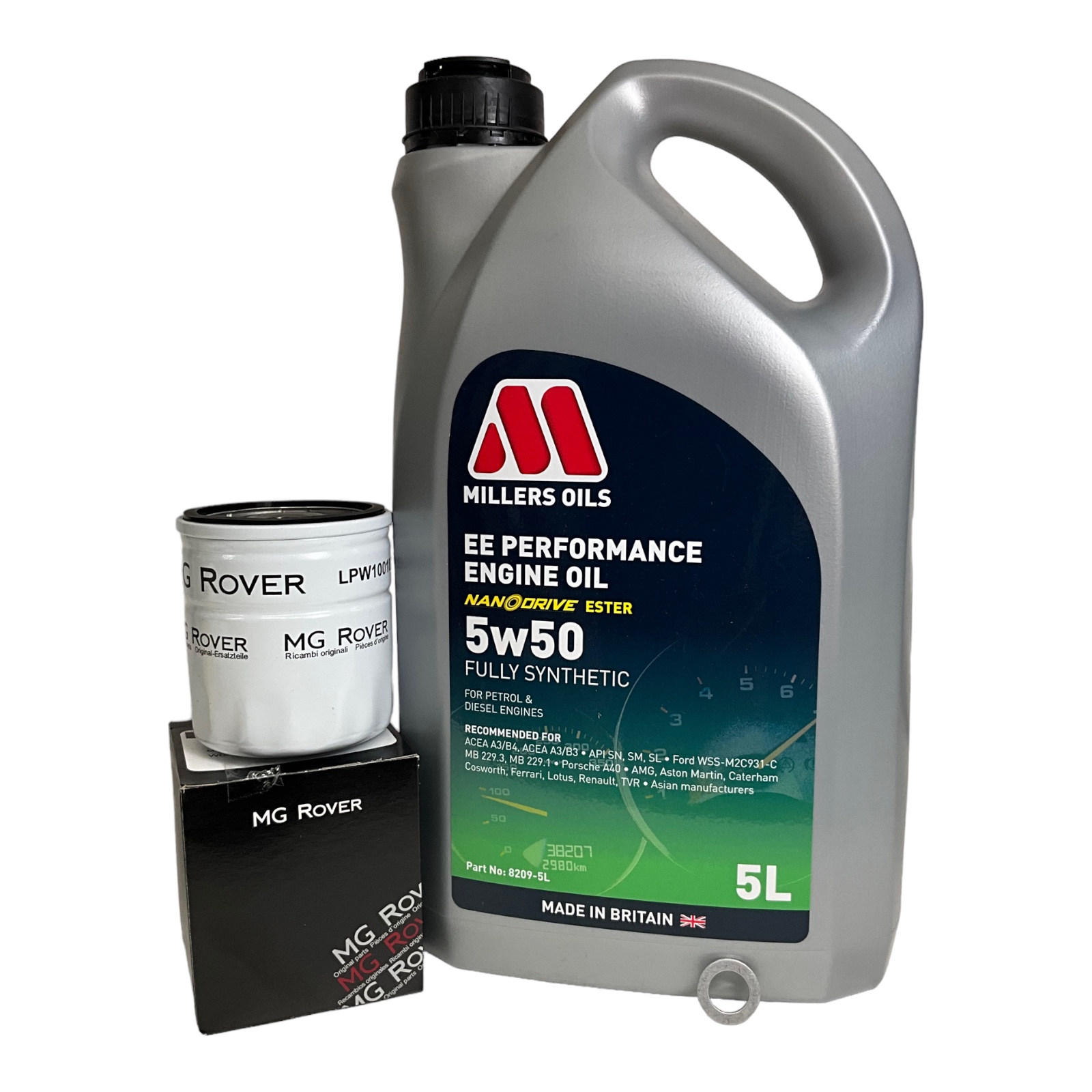 Millers Oils EE Performance 5W50 Service Kit LPW100181 K Series Car