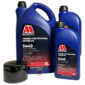 Fiat Ducato 2.3 130 service kit 2006-2010 5W40 Millers Trident oil with oil filter no DPF
